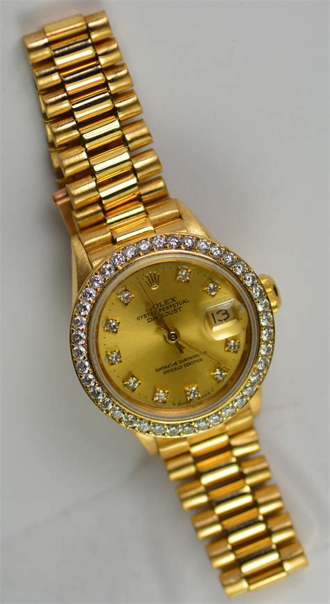 rolex bracelet diamonds|Rolex watch with diamond bezel.